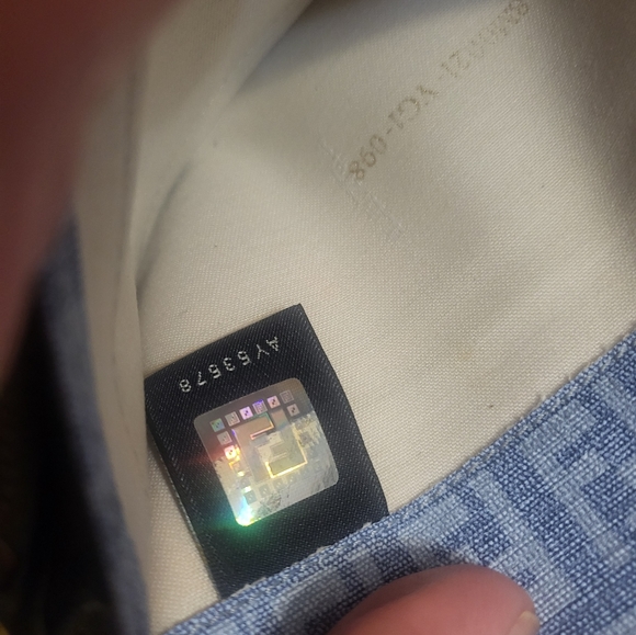 (SOLD)Authentic Fendi Blue laminated denim mono long wallet. - Picture 8 of 11